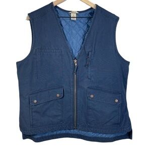 Duluth Trading Company Can-Do Canvas Vests To Size XL Color Navy Blue